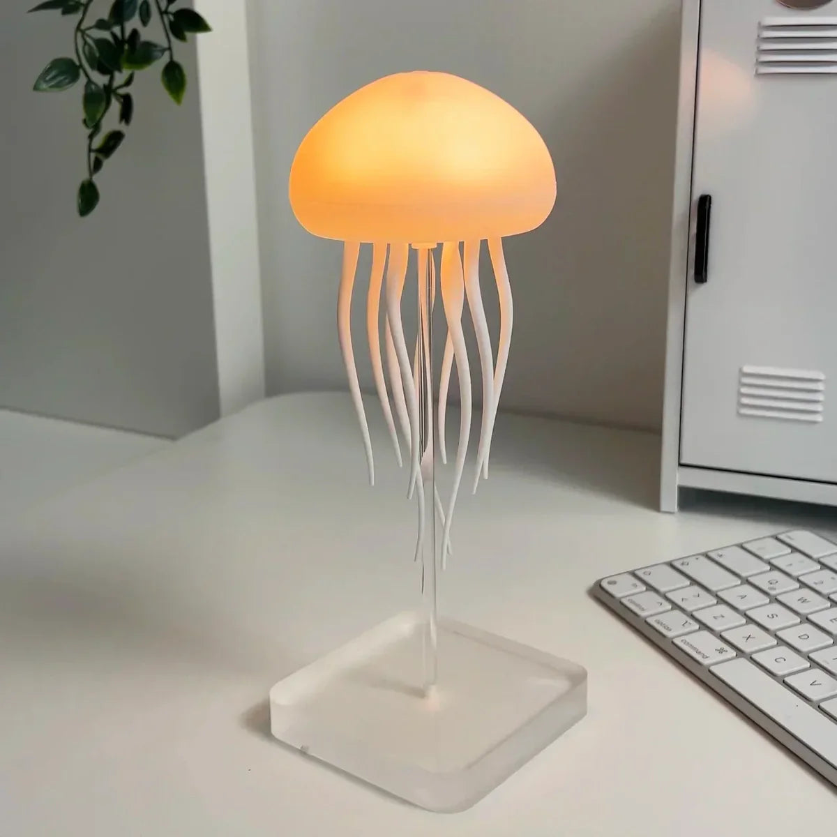Colorful Dancing Jellyfish Lamp by Belro, outdoor home decor with illuminated, animated jellyfish design for garden or patio ambiance.