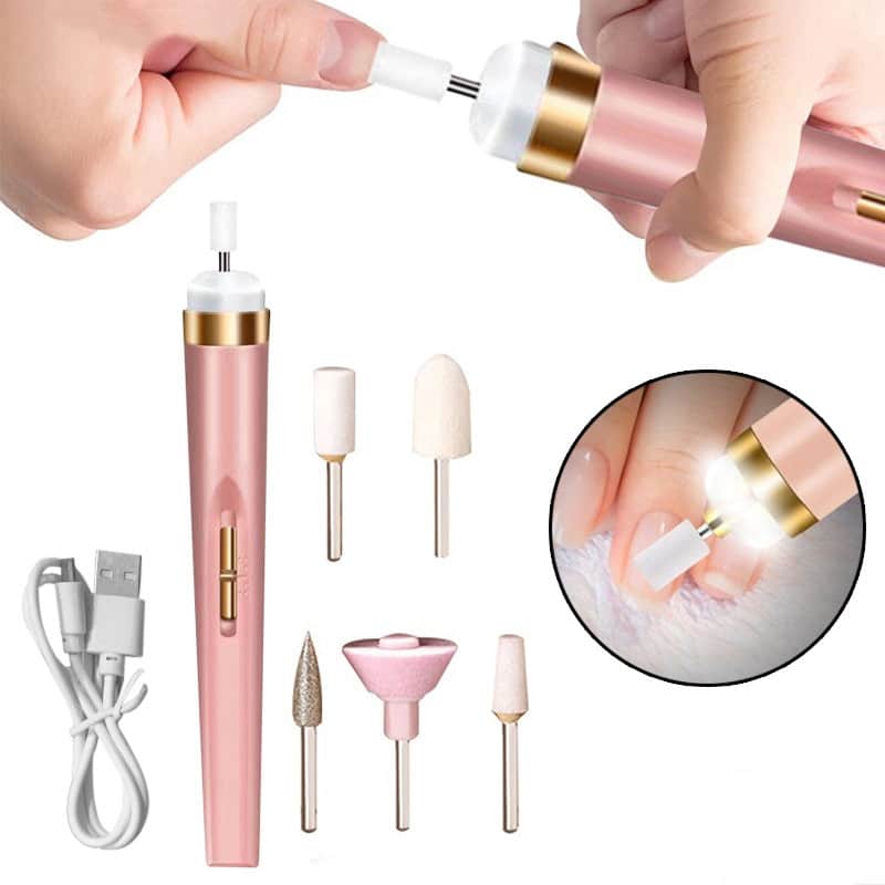 Belro professional electric salon manicure kit with nail files, buffers, and tools for at-home nail care and beauty.