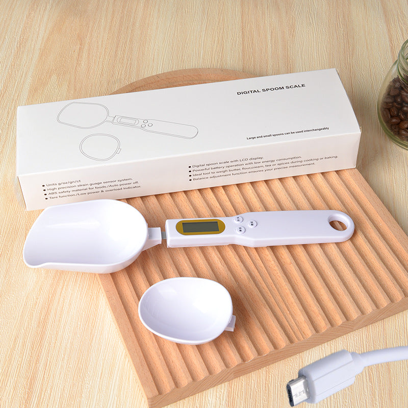 Digital measuring spoon by Belro with electronic LCD display for precise measurements in kitchen or power systems.