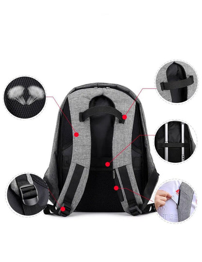 Belro waterproof anti-theft backpack designed for electronics and laptops, featuring secure zippers and durable, water-resistant material.