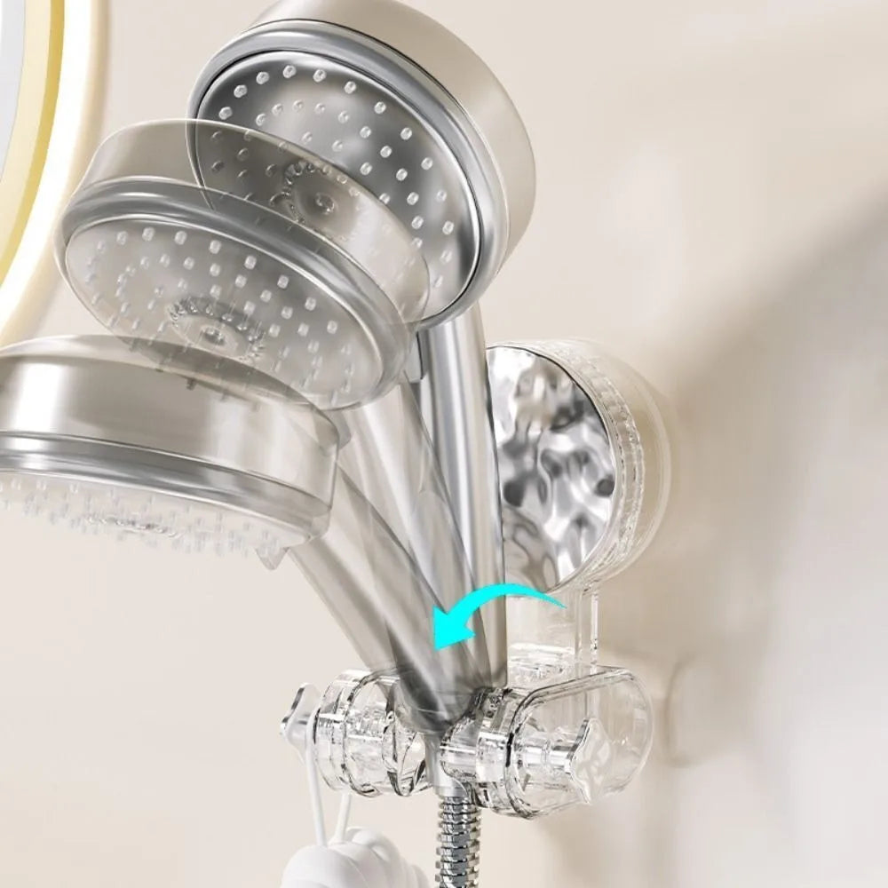 Belro adjustable shower head holder mounted on bathroom wall, tool and hardware product for secure shower head support