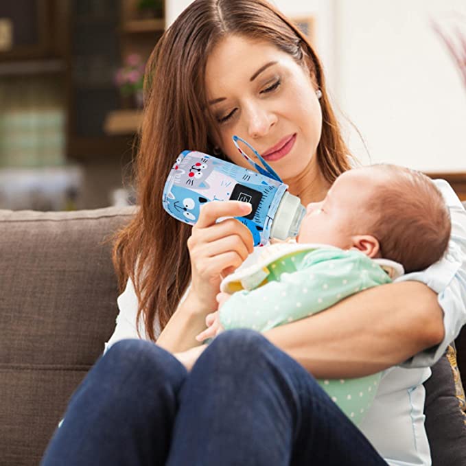 Belro mobile bottle warmer for baby bottles, showing a compact device with adjustable temperature controls for convenient feeding.