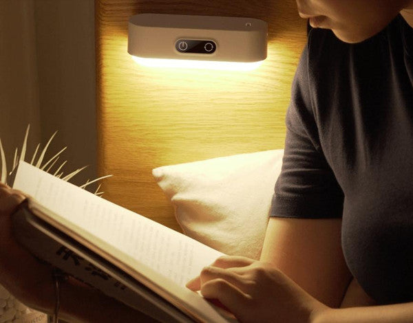 Belro LED motion detector nightlight illuminating a hallway in a modern home interior.