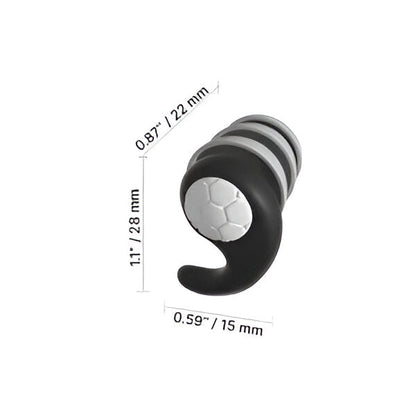 Belro silicone noise-canceling earplugs shown in a person's ear for hearing protection and comfort.