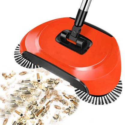 Belro manual 2-in-1 broom with rotating brush for efficient cleaning, suitable for home and garden use.