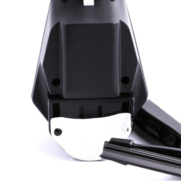 Belro motorcycle helmet windscreen wiper attached to clear helmet visor, designed for motorcycle safety and visibility.