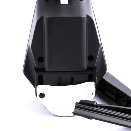 Belro motorcycle helmet windscreen wiper attached to clear helmet visor, designed for motorcycle safety and visibility.