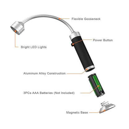 Belro magnetic LED barbecue light attached to a men's clothing item, providing bright illumination for outdoor grilling.