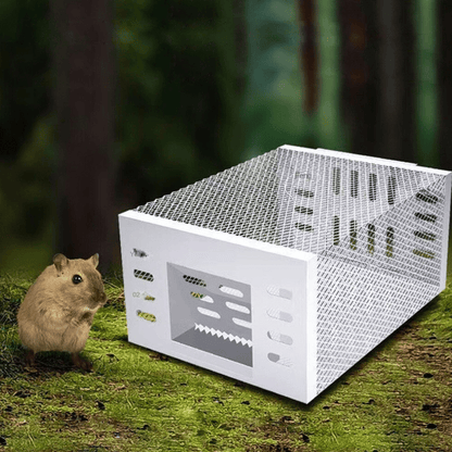 Belro human mouse trap with reusable design, featuring a safe enclosure for pest control in home and garden settings.