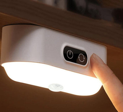 Belro LED motion detector nightlight displaying a sleek design with sensor and light on a wall.