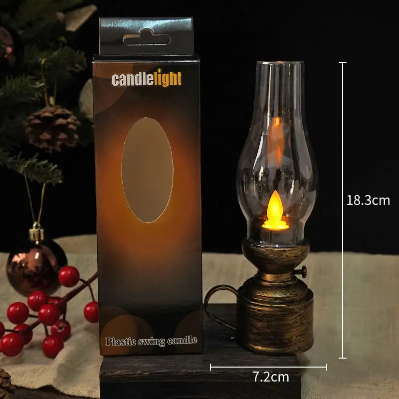 Mivoza LED lantern with warm glow, battery-powered outdoor-safe decorative lamp for cozy home and garden lighting.