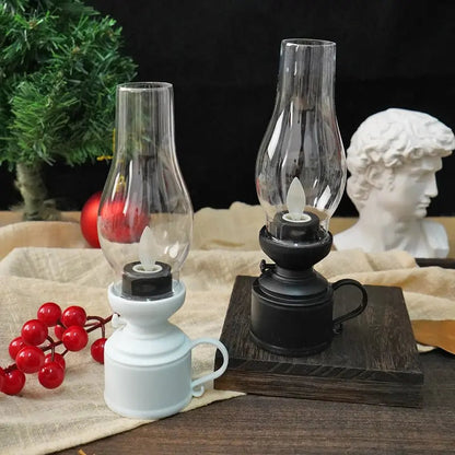 Mivoza LED lantern emits warm light, battery-powered outdoor-safe decorative lamp for home and garden ambiance.