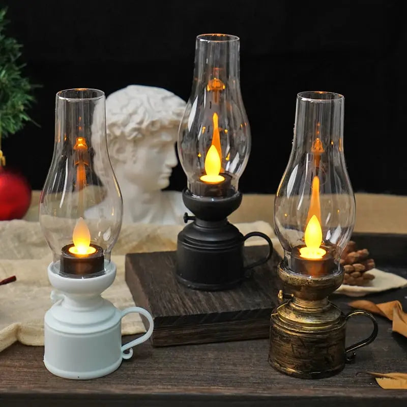 Mivoza LED lantern emitting warm glow, battery-powered outdoor decorative lamp for home and garden lighting.