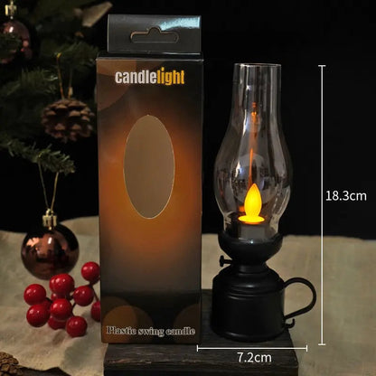 Mivoza LED lantern emitting warm light, battery-powered outdoor decorative lamp for home and garden ambiance.