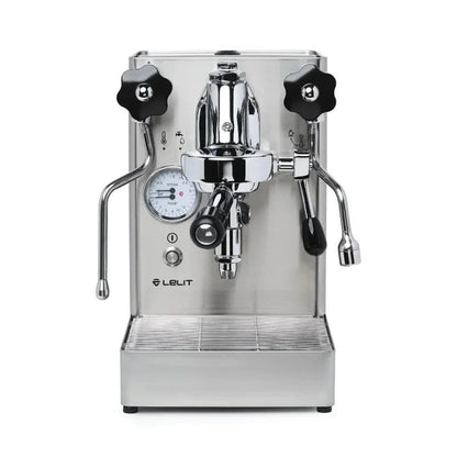 Lelit Mara X espresso machine by Casavibeo with stainless steel finish and built-in steam wand for professional coffee brewing