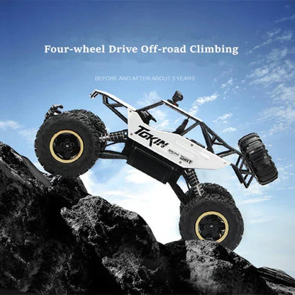 Belro toy monster truck, large 4WD remote control automotive vehicle with sturdy tires and colorful design.