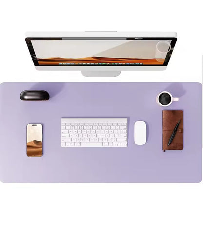 Light purple leather desk mat by Belro, stylish and smooth surface for home and garden desk organization.
