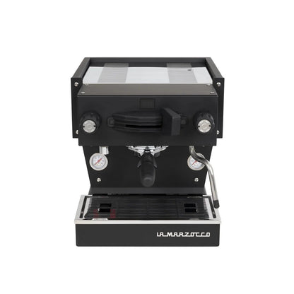 Black La Marzocco Linea Mini espresso machine by Casavibeo with sleek design and professional-grade features for home brewing.