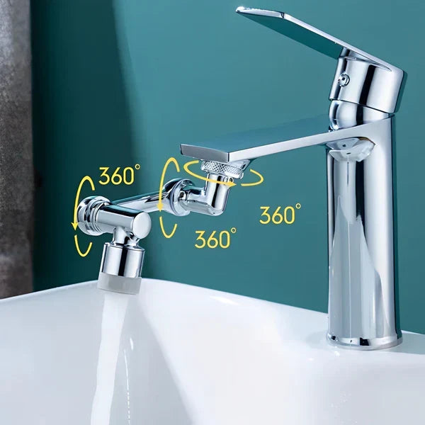 Belro luxury sink tap installed in a modern kitchen sink, showcasing sleek chrome finish and contemporary design.