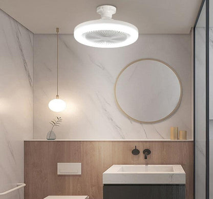 Modern Belro LED ceiling fan with integrated light and sleek design, suitable for outdoor home and garden spaces.