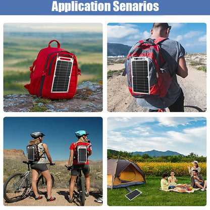 Belro waterproof solar panel with portable USB battery for electronics, outdoor power and solar energy collection.