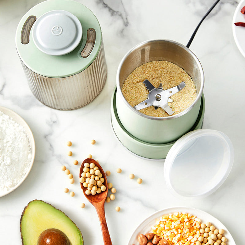 Belro multifunctional grinder for kitchen and dining, featuring stainless steel blades and compact design for versatile food preparation.