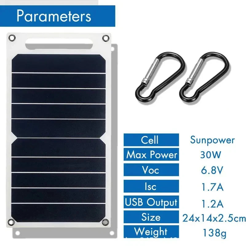 Belro waterproof solar panel with portable USB battery for outdoor charging, compact electronics power solution