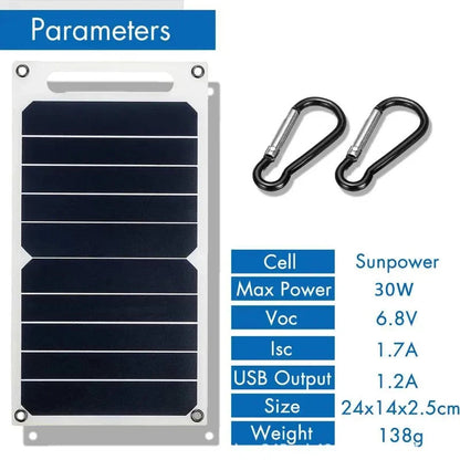 Belro waterproof solar panel with portable USB battery for outdoor charging, compact electronics power solution