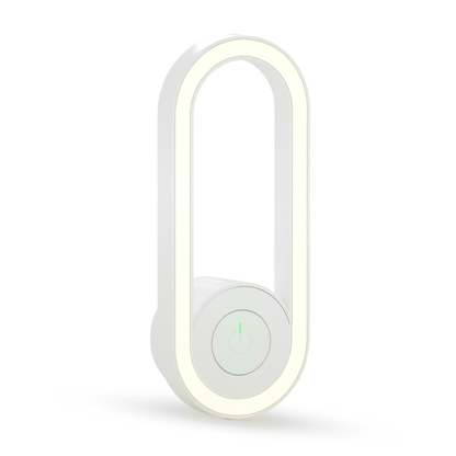 Belro ultrasonic LED mosquito repellent night light with sleek design, emitting soft light to deter mosquitoes in a room.