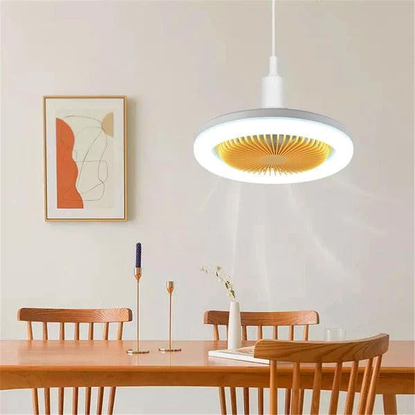 Modern Belro LED ceiling fan with sleek design and integrated lighting, suitable for outdoor home and garden spaces.
