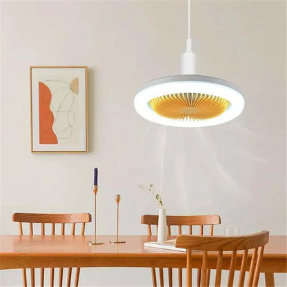 Modern Belro LED ceiling fan with sleek design and integrated lighting, suitable for outdoor home and garden spaces.