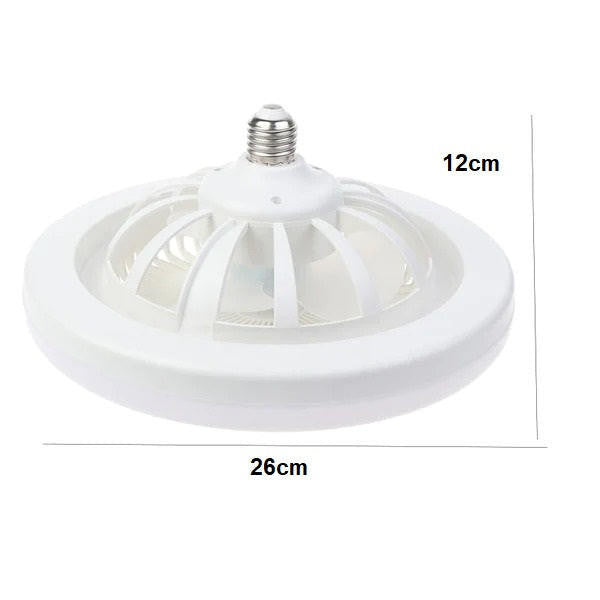 Modern Belro LED ceiling fan with sleek design, ideal for outdoor spaces, featuring integrated lighting and brushed metal finish.