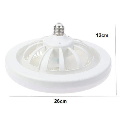 Modern Belro LED ceiling fan with sleek design, ideal for outdoor spaces, featuring integrated lighting and brushed metal finish.