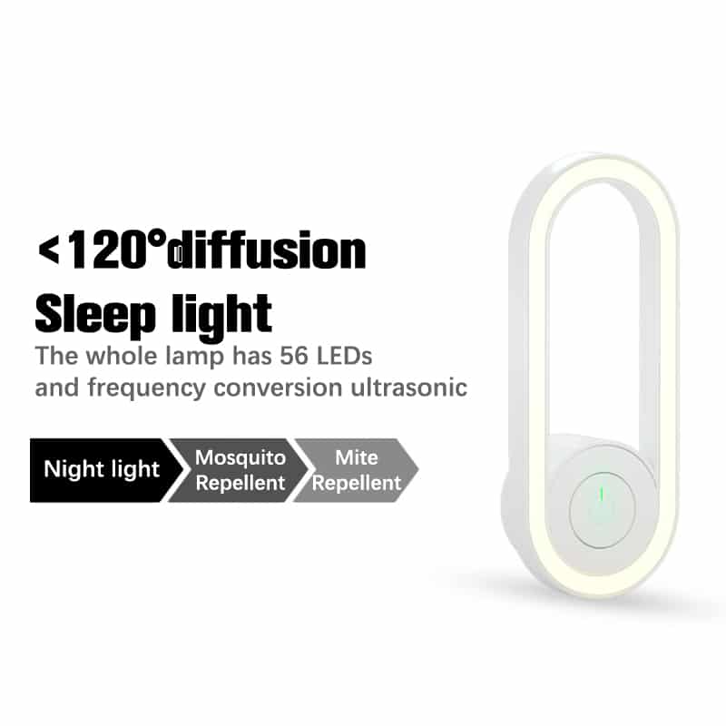 Belro ultrasonic LED mosquito repellent night light emitting soft glow, designed for effective mosquito deterrence and nighttime illumination.