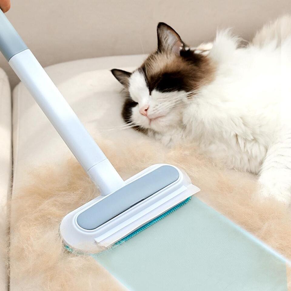 Belro Ultra Pet Hair Remover for dogs, grooming tool with a textured surface to remove loose pet hair from furniture and clothing.