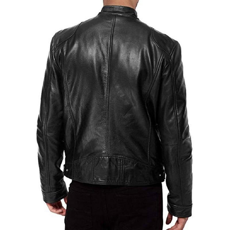 Belro leather biker collar jacket for motorcycles, featuring rugged design and metal hardware, perfect for motorcycle riding.