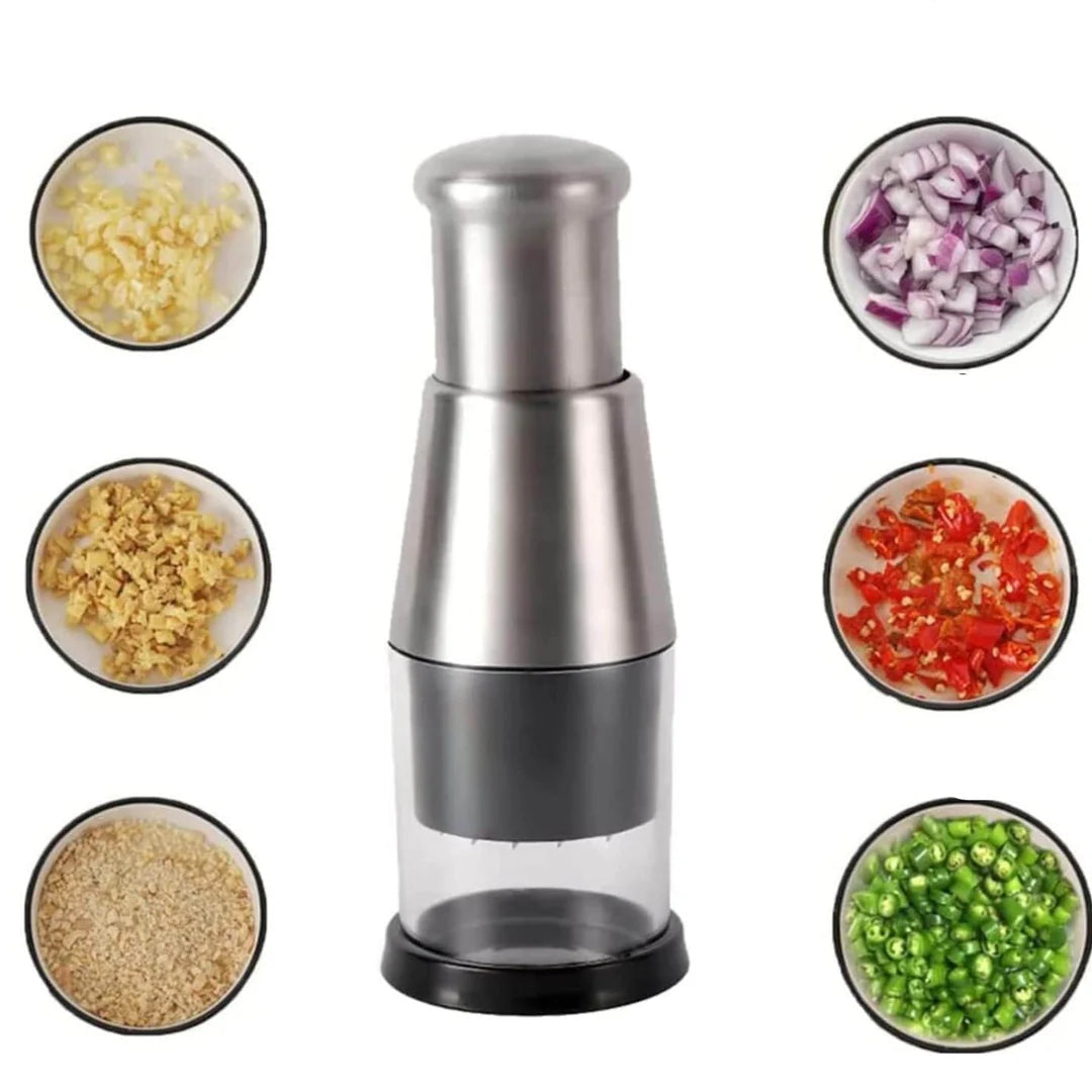 Belro stainless steel chopper kitchen appliance with a sleek design and ergonomic handle for efficient food chopping.