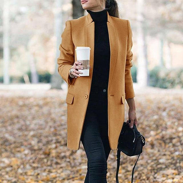 Belro small mandarin collar jacket in neutral fabric, featuring a sleek design and tailored fit for stylish outerwear.