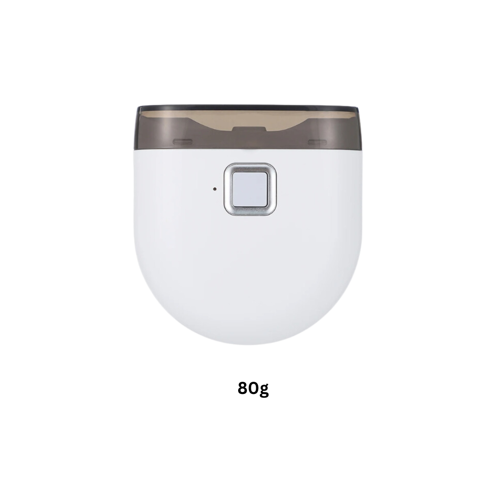 Belro two-speed electric nail clipper with ergonomic design, featuring a sleek silver body and adjustable settings for precise nail trimming.