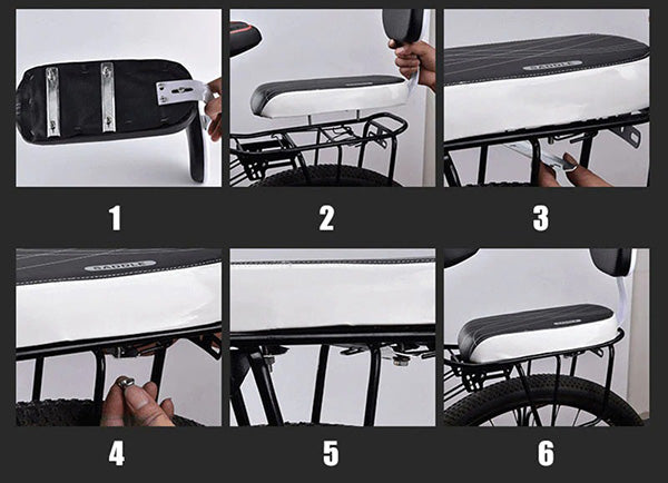 Belro bicycle luggage rack mounted on a bike, outdoor setting, sturdy metal design for carrying cargo.