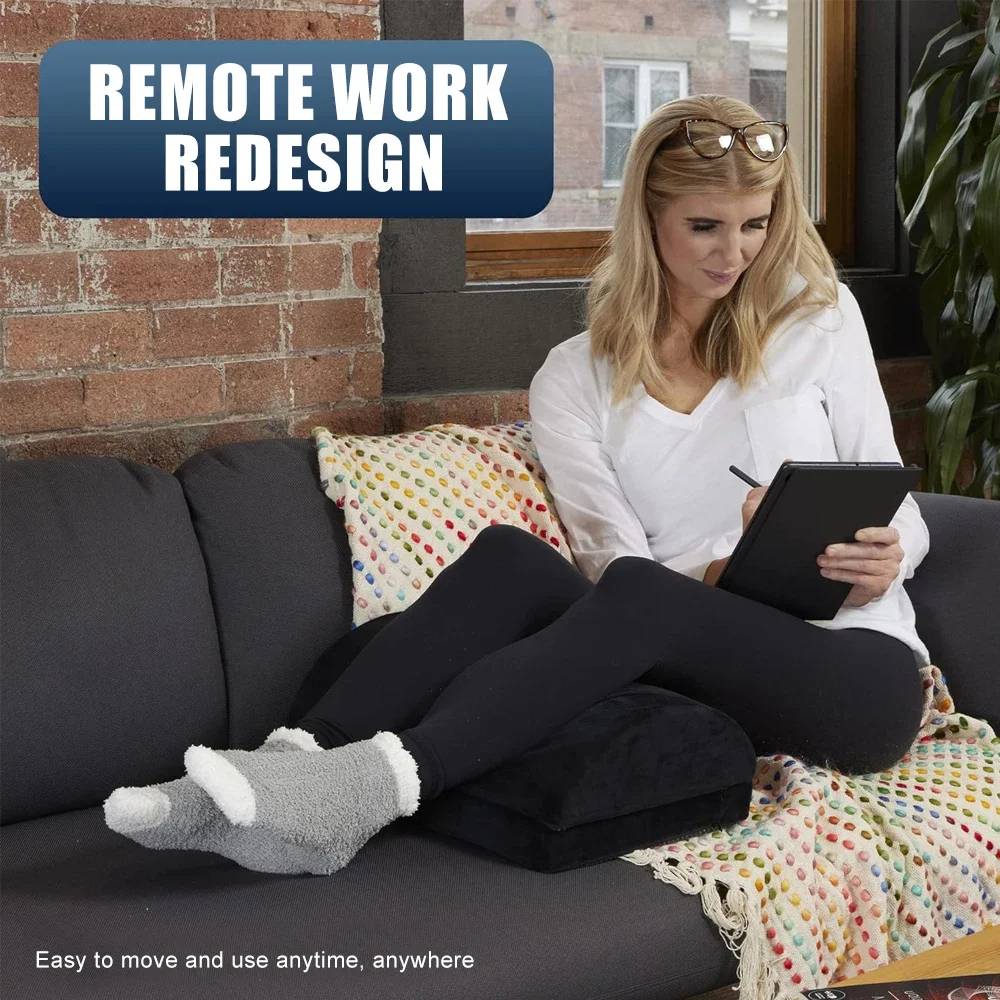 Belro under desk foot cushion rest for ergonomic support, designed to improve comfort while sitting at a desk.