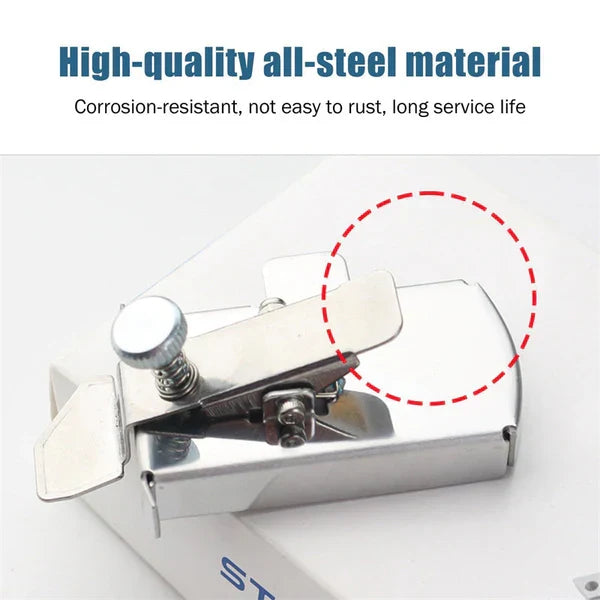 Belro magnetic seam guide for men's clothing, showing a close-up of the magnetic tool used for precise sewing and tailoring.