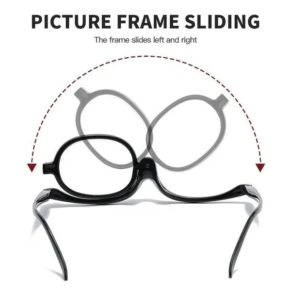 Belro makeup reading glasses with stylish frames, designed for beauty and makeup application, featuring clear, lightweight lenses.