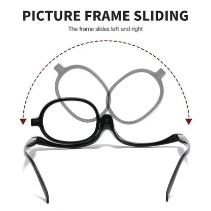 Belro makeup reading glasses with stylish frames, designed for beauty and makeup application, featuring clear, lightweight lenses.