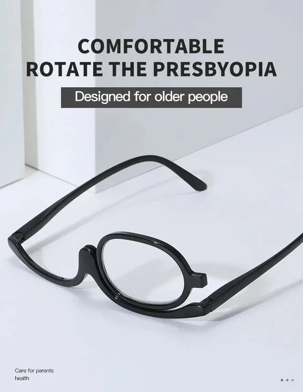 Belro makeup reading glasses with clear lenses and stylish frames, designed for beauty and makeup application.