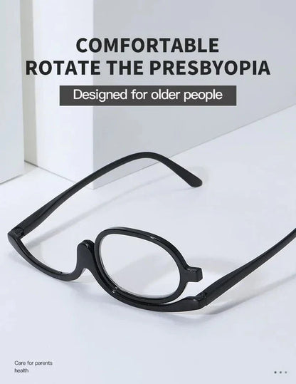 Belro makeup reading glasses with clear lenses and stylish frames, designed for beauty and makeup application.