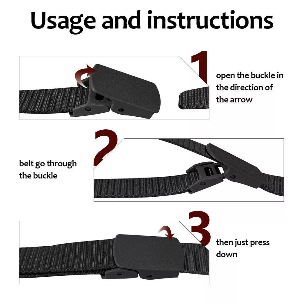 Men's military nylon canvas belt with plastic buckle, breathable webbing, and tactical design by Belro.