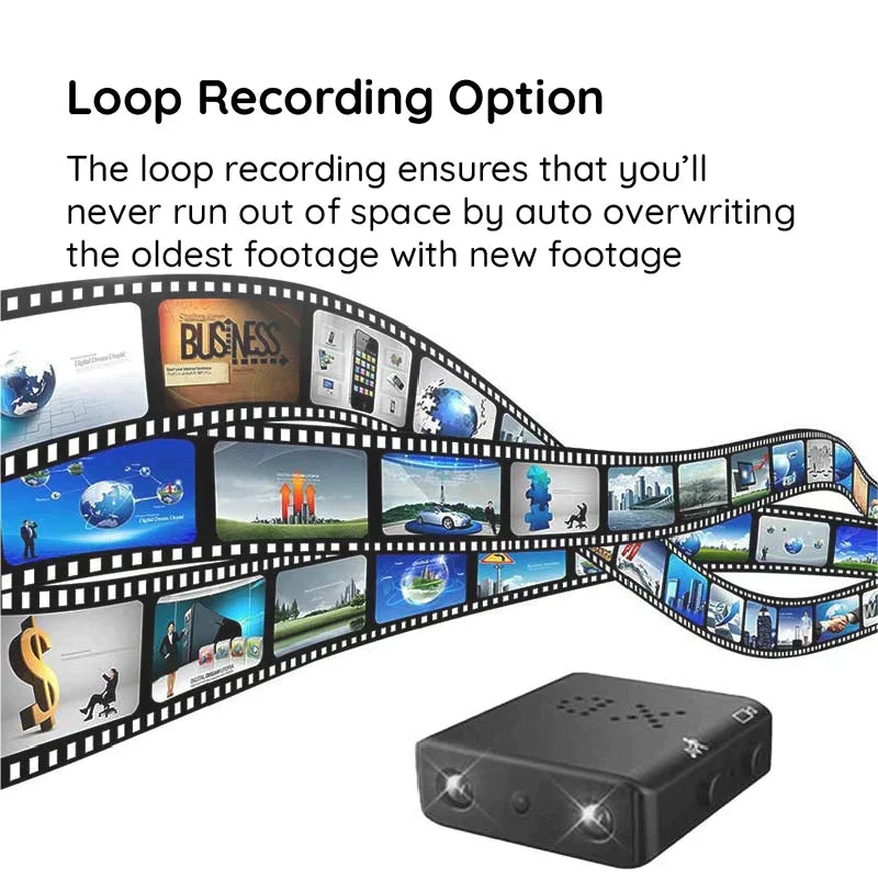 Belro Wifi Micro HD video camera with audio, compact camcorder featuring loop recording and Wi-Fi connectivity.