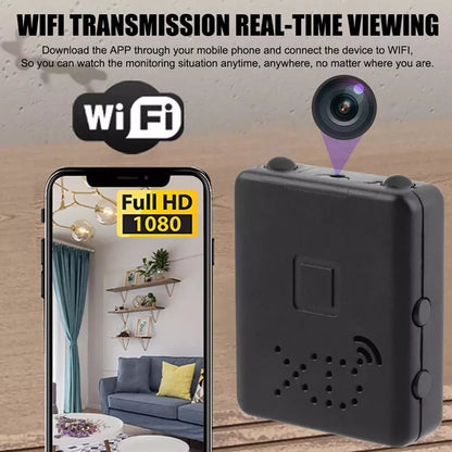 Belro Micro HD video camera with WiFi, audio, motion detection, and night vision, designed for security and surveillance.