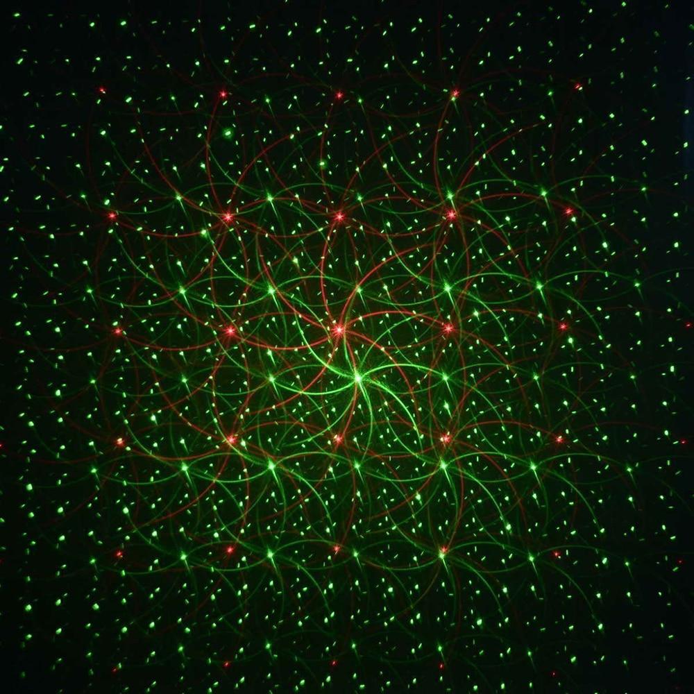 Belro outdoor laser light projector displaying red and green star patterns for landscape, Christmas, or party outdoor lighting.